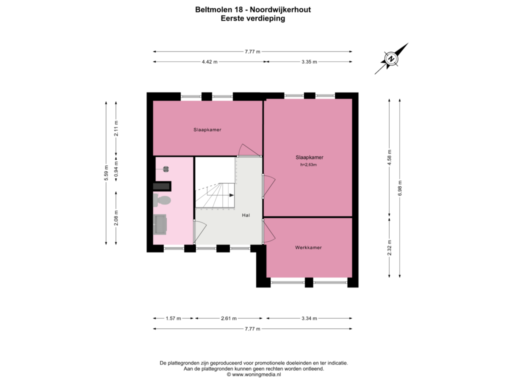 Bekijk plattegrond van 1e_verd van Beltmolen 18