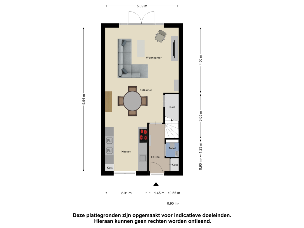 View floorplan of Begane Grond of Van Meellaan 33