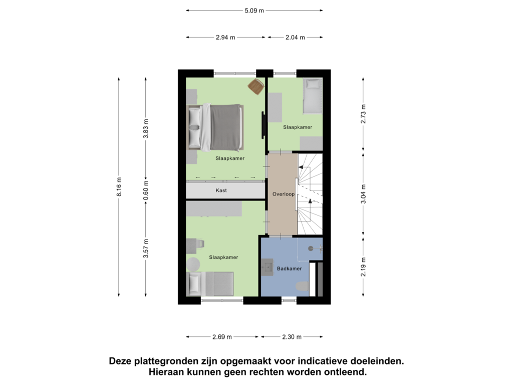 View floorplan of Eerste Verdieping of Van Meellaan 33