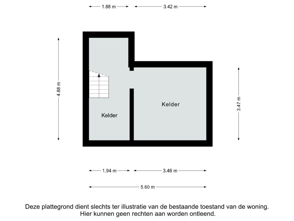 Bekijk plattegrond van Kelder van Kunderkampstraat 9