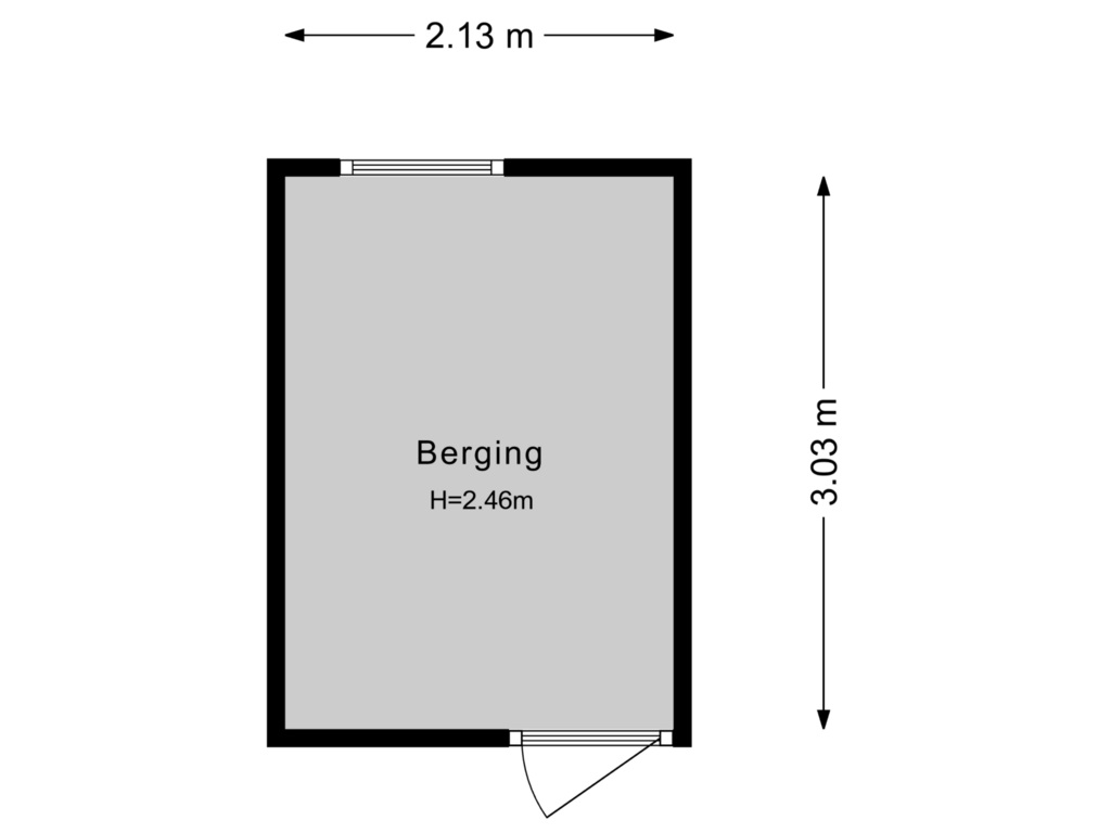 Bekijk plattegrond van Berging van Koning Lodewijklaan 528