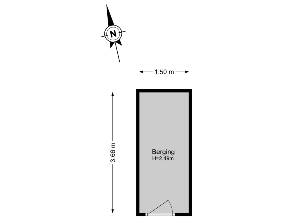 Bekijk plattegrond van Berging van Wasserij-Annalaan 43