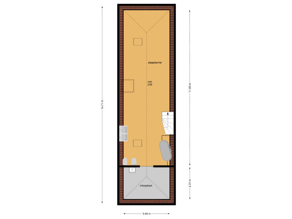 Bekijk plattegrond van 2e verdieping van Botgensstraat 83