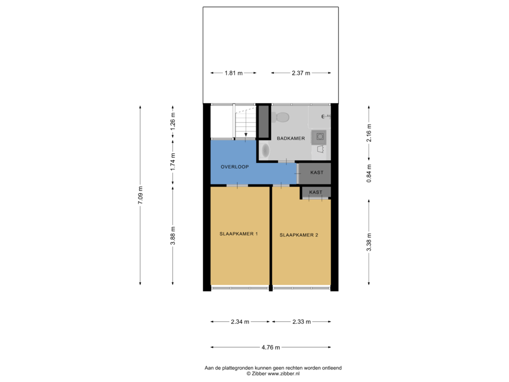 View floorplan of Tweede Verdieping of de Leegte 53