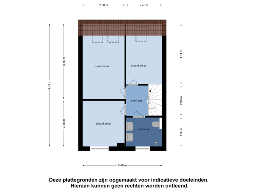 Bekijk plattegrond van Eerste Verdieping van Klaverdreef 38