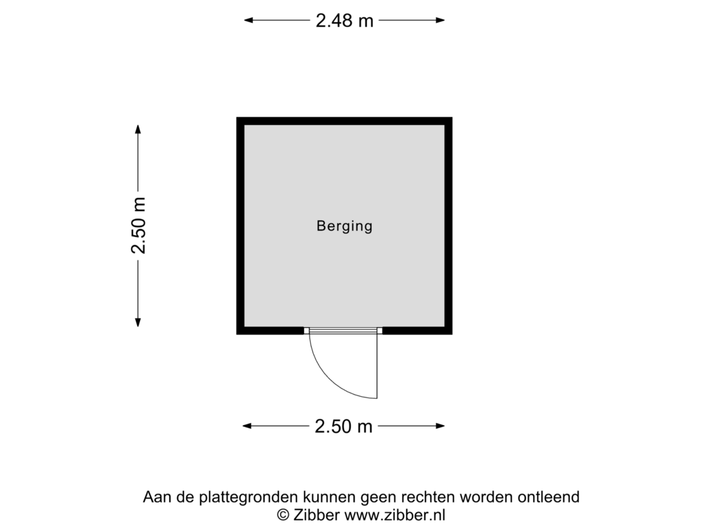 Bekijk plattegrond van Berging van Achter de Hoven 5-B