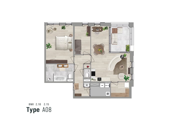 View photo 3 of Appartement type A08 (Bouwnr. 2.15)