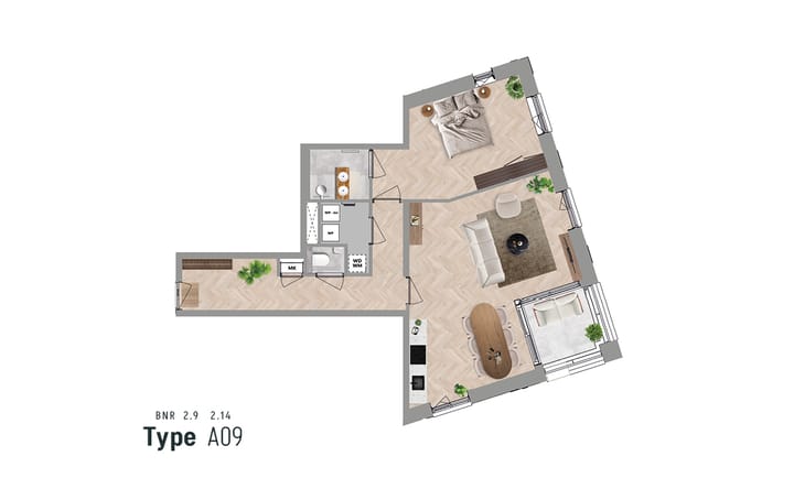 Foto 2 van Appartement | 2e verdieping (Bouwnr. 2.9)