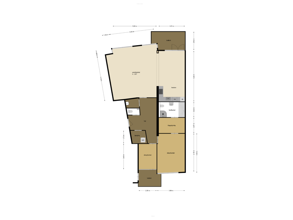 Bekijk plattegrond van plattegrond van Wagemakerspark 19