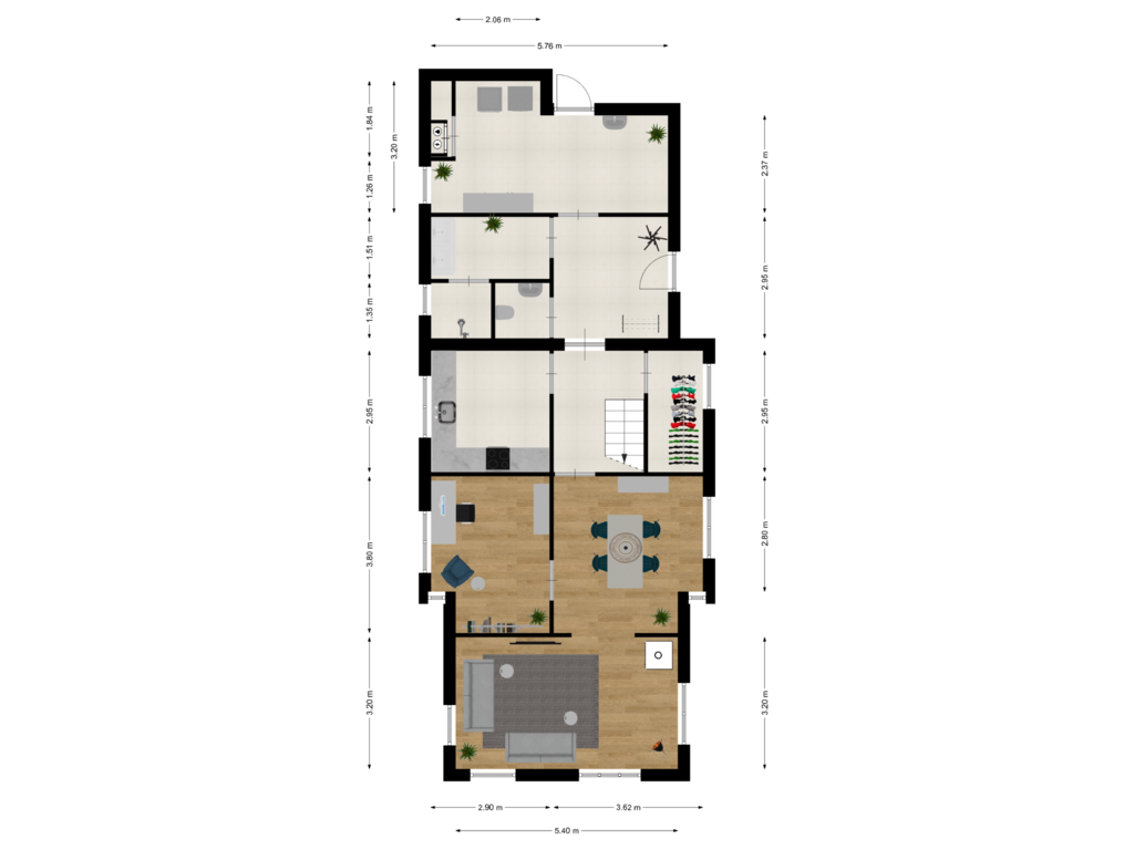 Bekijk plattegrond van First floor van Eekebuursterweg 21