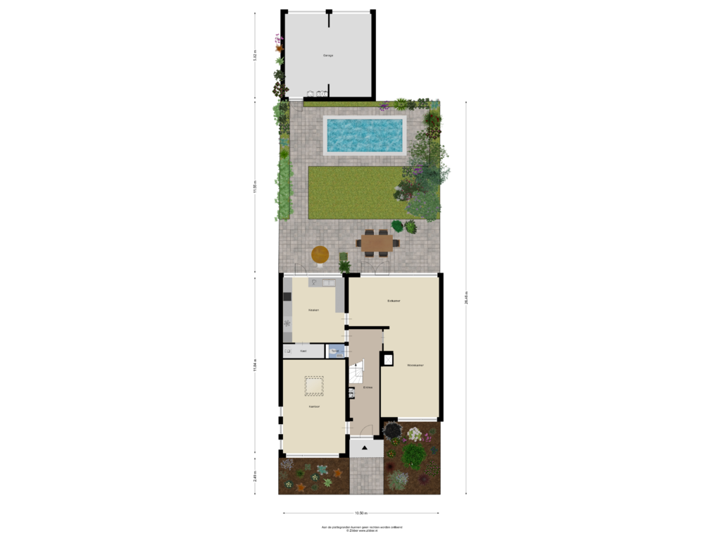 Bekijk plattegrond van Begane Grond Tuin van Uranusstraat 25