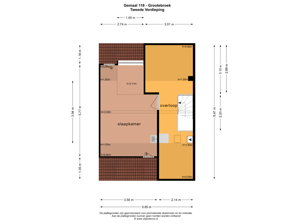 Bekijk plattegrond van TWEEDE VERDIEPING van Gemaal 118