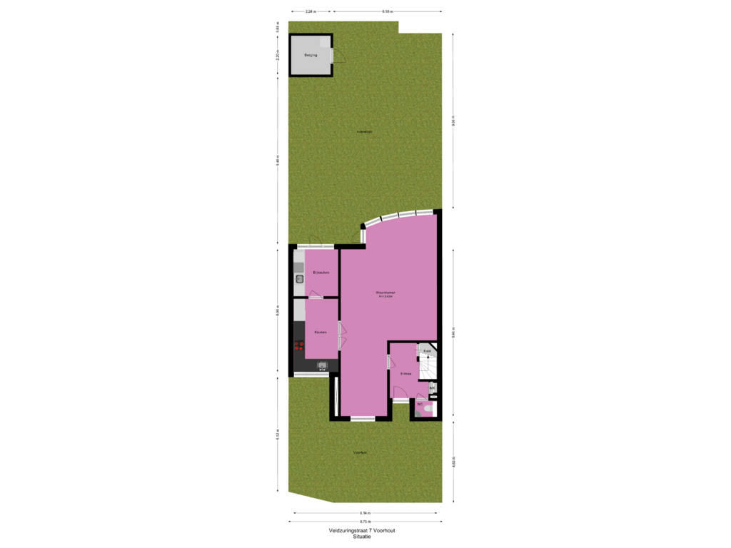 Bekijk plattegrond van Situatie van Veldzuringstraat 7