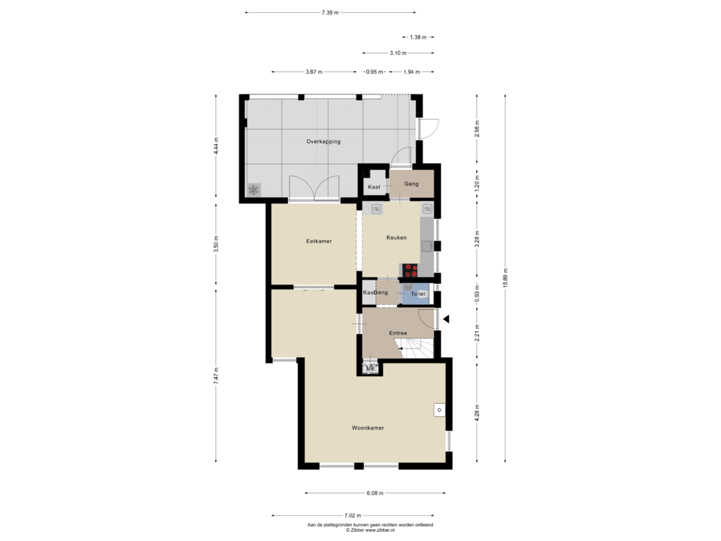 Bekijk plattegrond van Begane Grond van Julianastraat 72