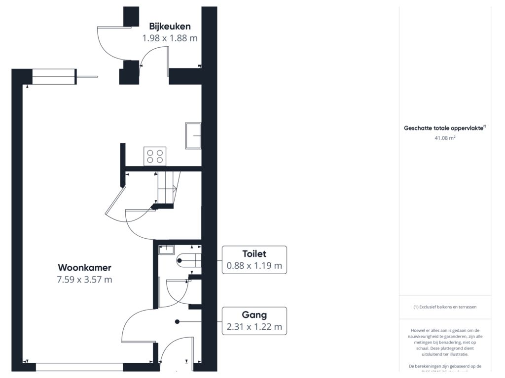 View floorplan of Begane grond of Tosca 17