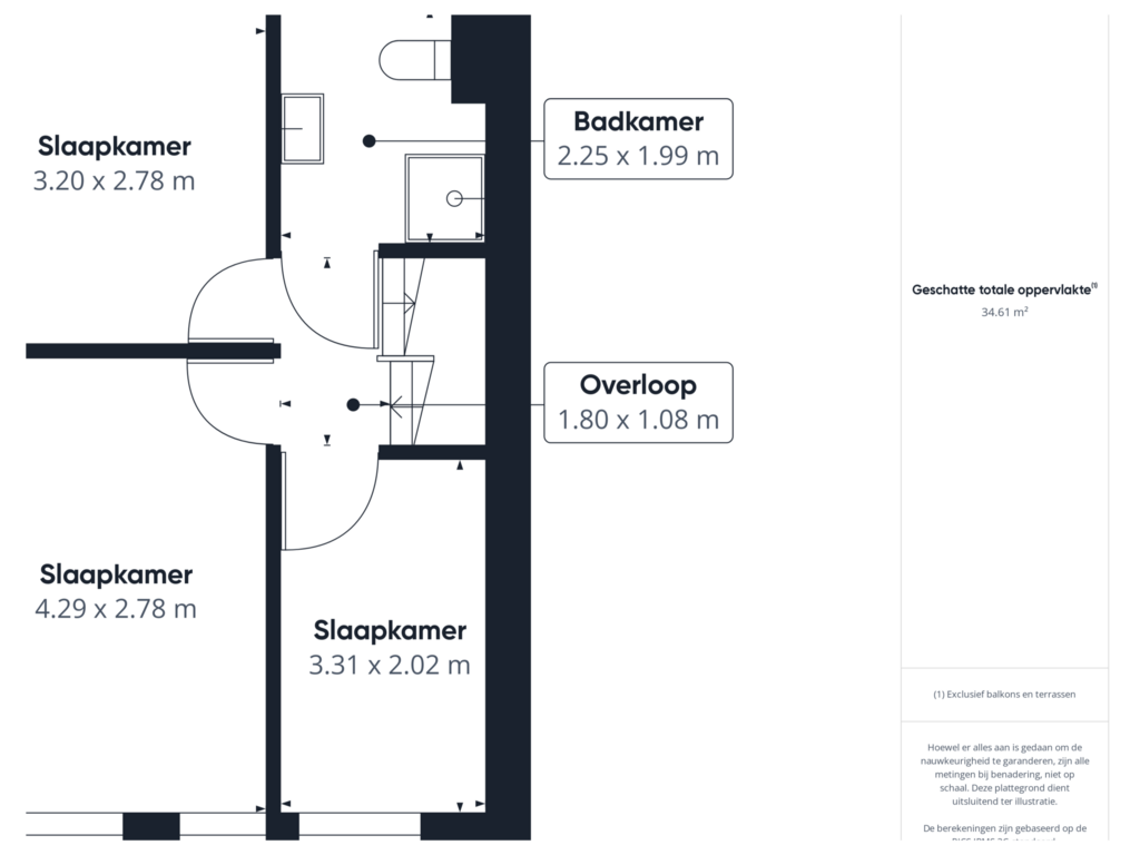 View floorplan of Eerste verdieping of Tosca 17