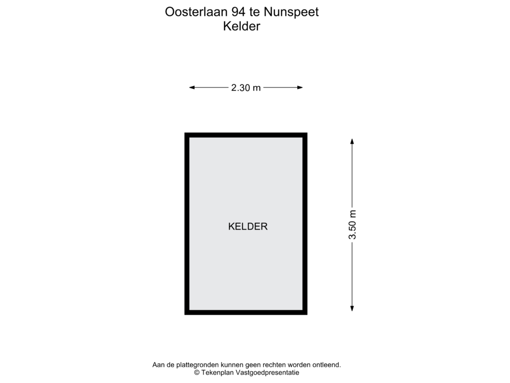 View floorplan of Kelder of Oosterlaan 94