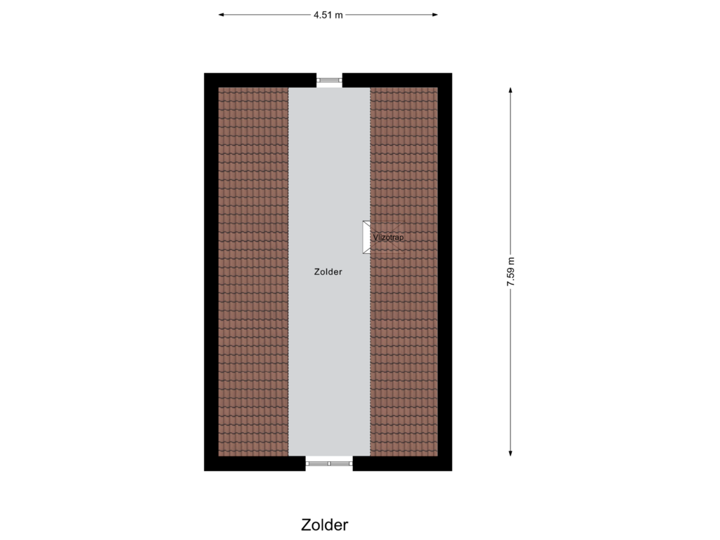 Bekijk plattegrond van Zolder van Oostveenweg 32