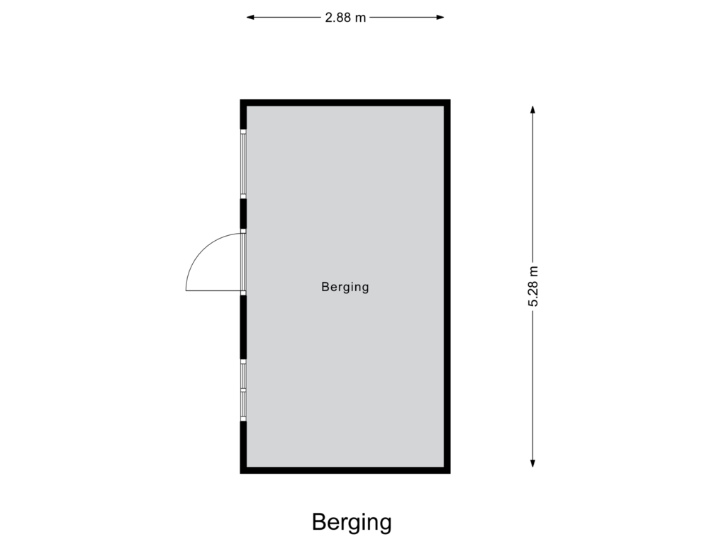 Bekijk plattegrond van Berging van Oostveenweg 32