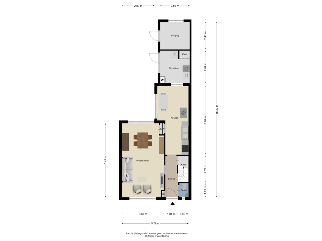 Bekijk plattegrond van Begane Grond van Elzenstraat 5