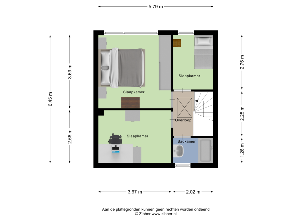 Bekijk plattegrond van Eerste Verdieping van Elzenstraat 5