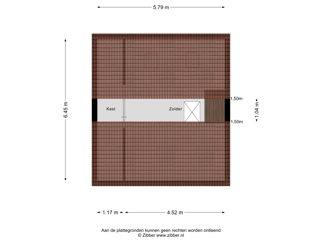 Bekijk plattegrond van Zolder van Elzenstraat 5