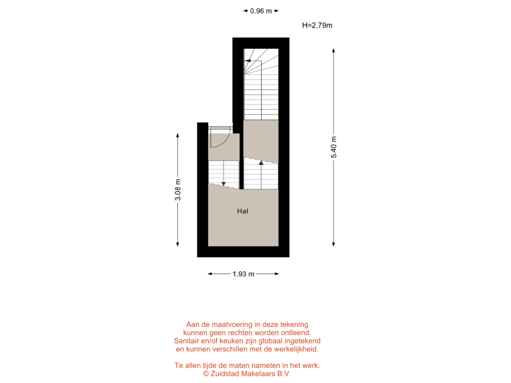 View floorplan of Pleinweg 135-C - Entree of Pleinweg 135-C