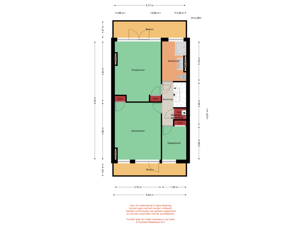 View floorplan of Pleinweg 135-C - 4e verdieping of Pleinweg 135-C