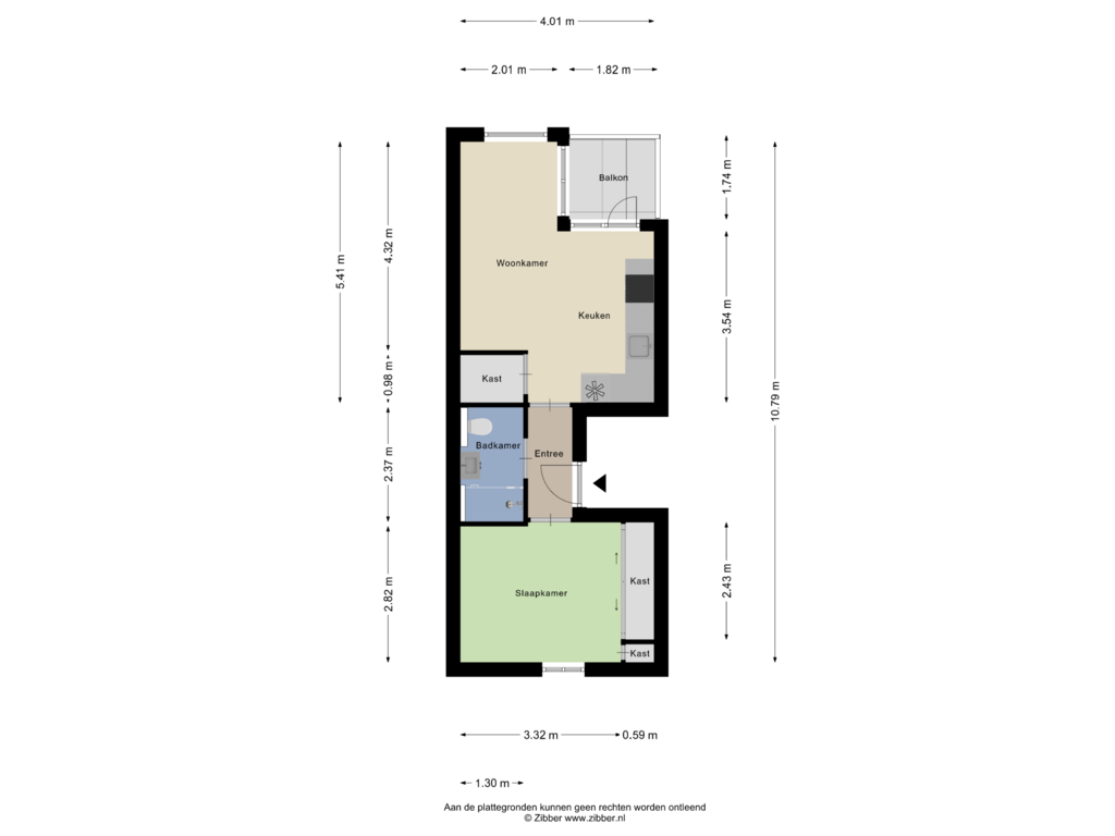 Bekijk plattegrond van Appartement van Dorpsstraat 181-E