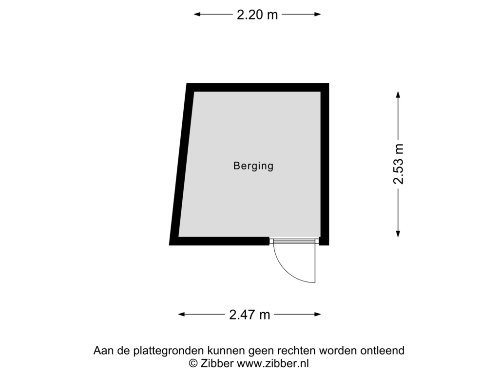 Bekijk plattegrond van Berging van Dorpsstraat 181-E