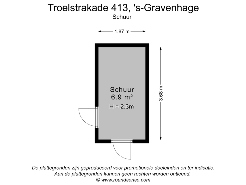 Bekijk plattegrond van Schuur van Troelstrakade 413