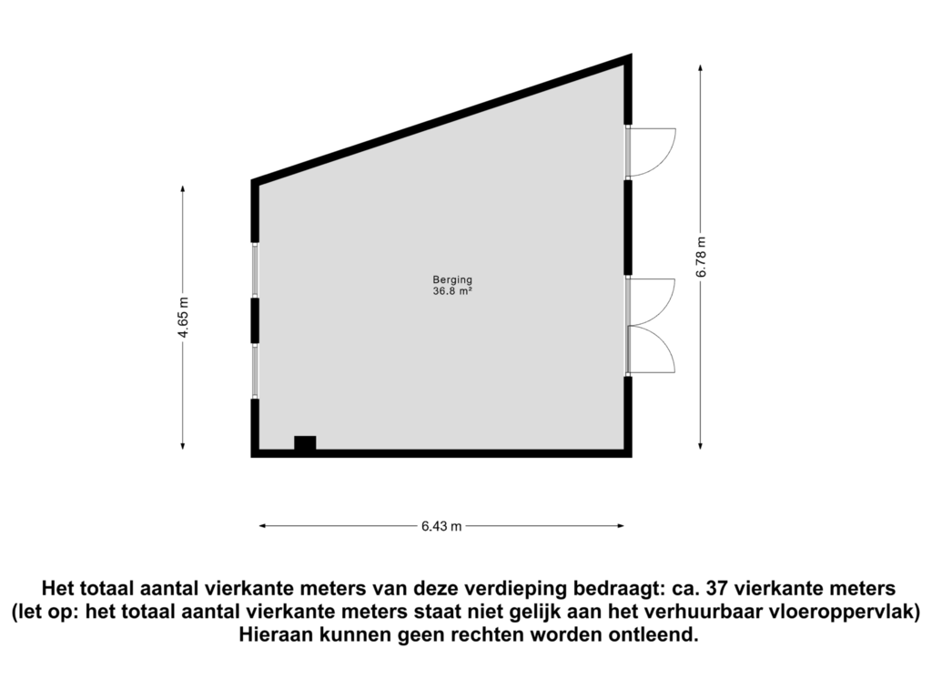 Bekijk plattegrond van Berging van Bruggemeestersstraat 5