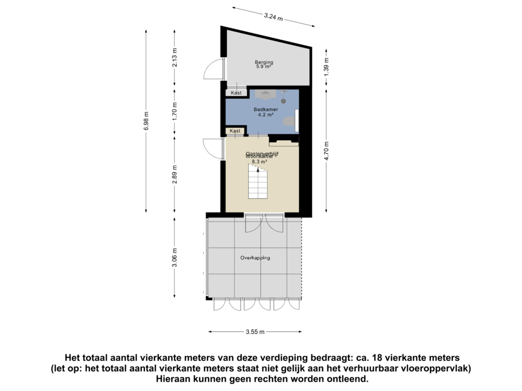 Bekijk plattegrond van Bijgebouw van Bruggemeestersstraat 5