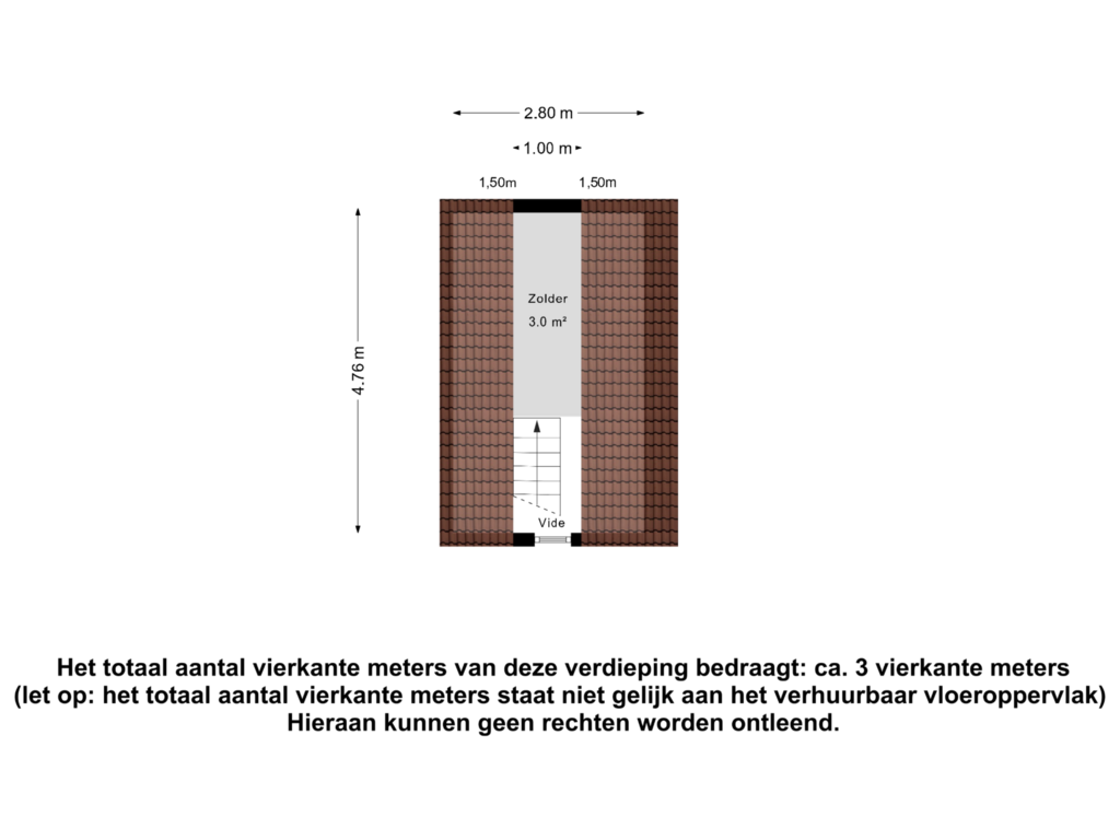 Bekijk plattegrond van Zolder van Bruggemeestersstraat 5