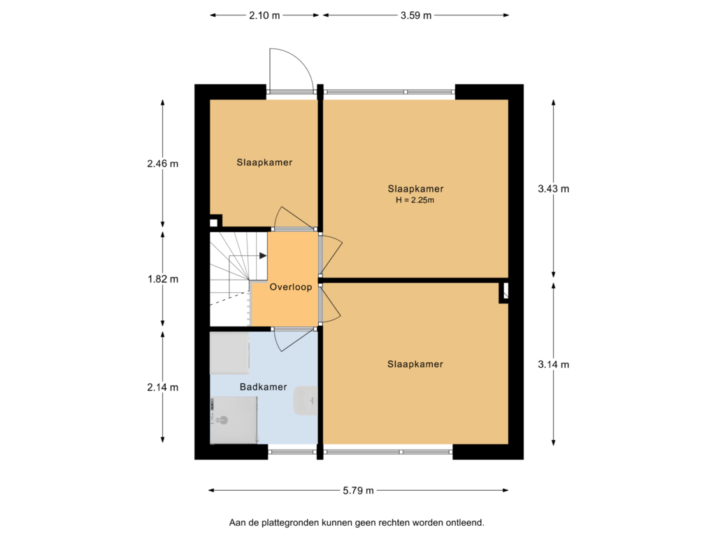 Bekijk plattegrond van 1e verdieping van Molenweg 21