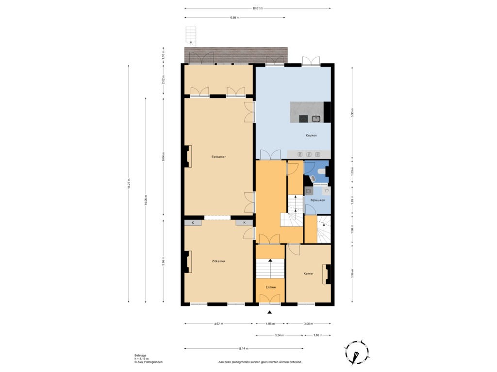 Bekijk plattegrond van Beletage van Laan Copes van Cattenburch 127