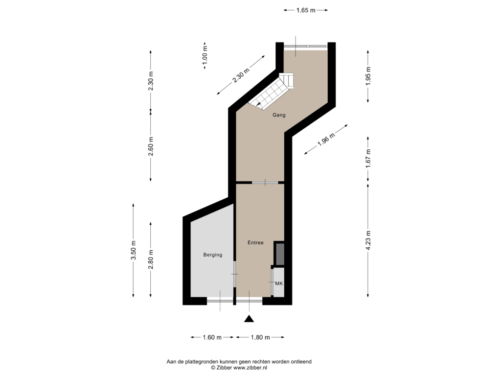 View floorplan of Begane Grond of Van Staverenstraat 39-A