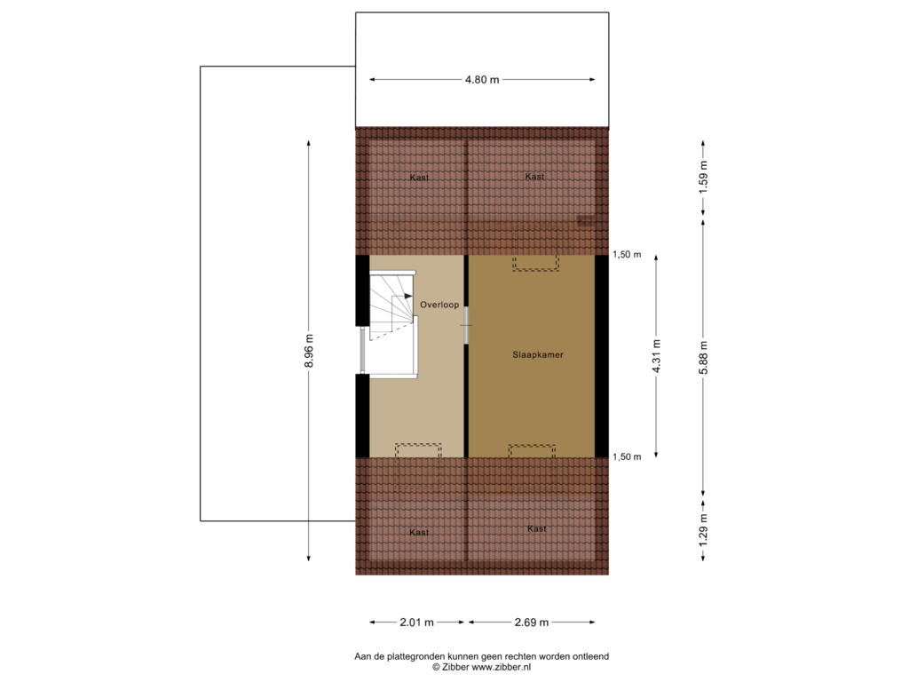 View floorplan of Tweede verdieping of Langvennen-Noord 125