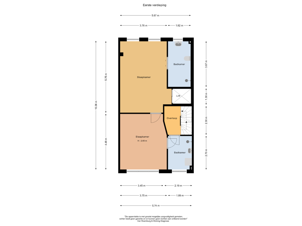 Bekijk plattegrond van Eerste verdieping van Lammenschansweg 27