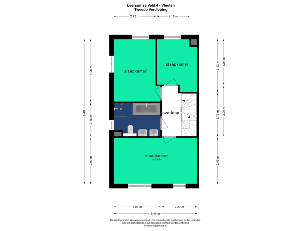 Bekijk plattegrond van EERSTE VERDIEPING van Leersumse Veld 4