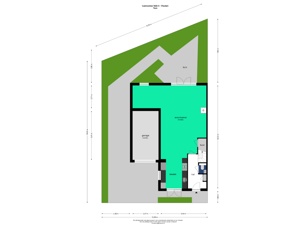 Bekijk plattegrond van TUIN van Leersumse Veld 4