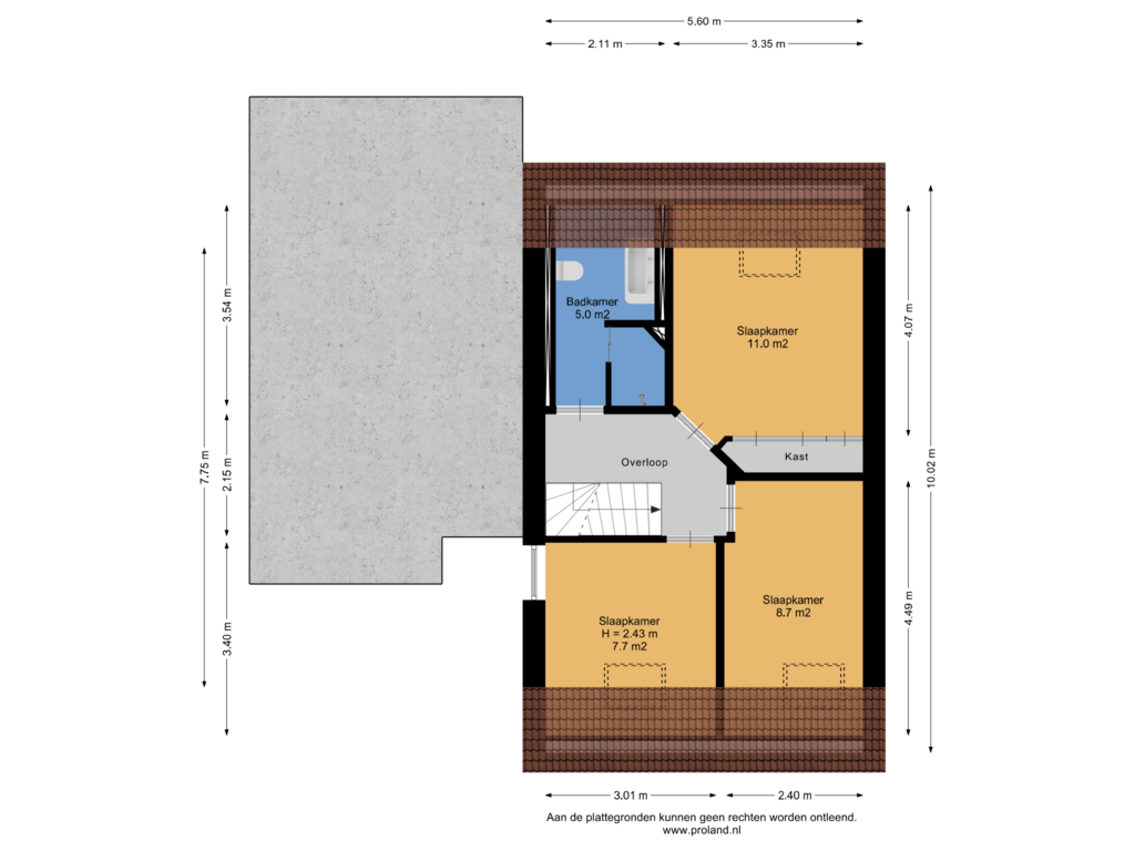 Bekijk plattegrond van 1e Verdieping van Oer de Barten 16