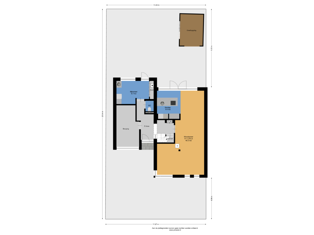 Bekijk plattegrond van Begane Grond Met Kavel van Oer de Barten 16