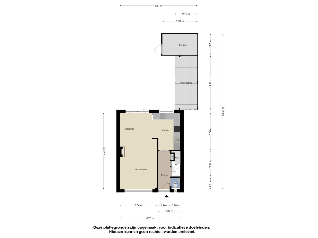 View floorplan of Begane Grond of Akkerdistel 5