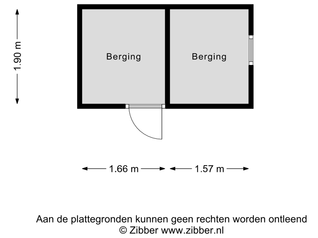 View floorplan of Berging 1 of Köstersweide 37