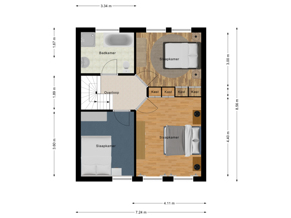 Bekijk plattegrond van Eerste verdieping van Bakkerstraat 5