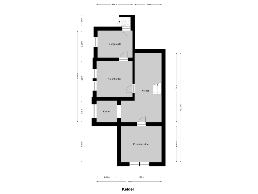 Bekijk plattegrond van Kelder van Maastrichterlaan 45