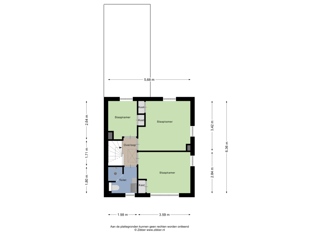 Bekijk plattegrond van Eerste Verdieping van Meidoornlaan 13