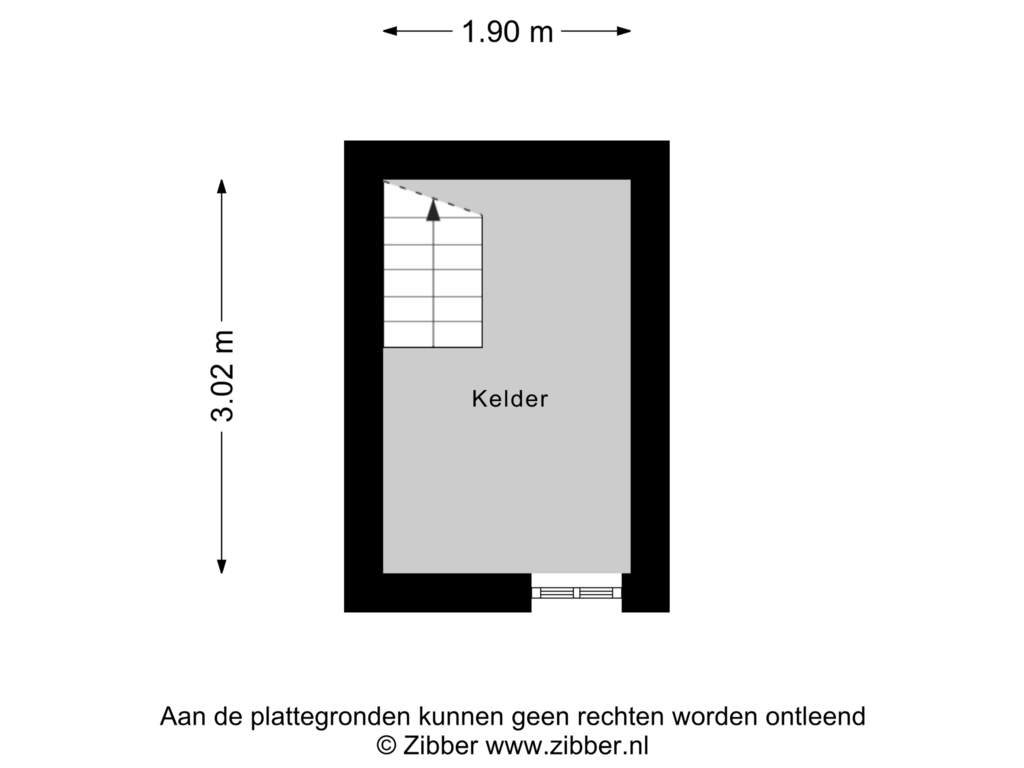 Bekijk plattegrond van Kelder van Meidoornlaan 13