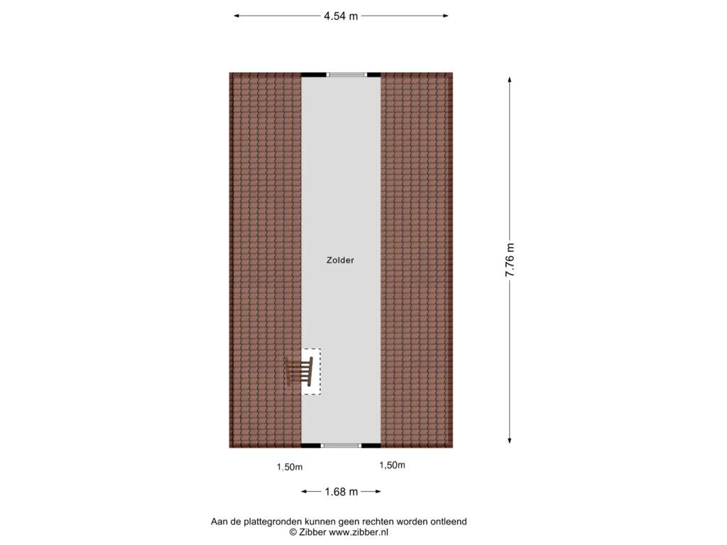 Bekijk plattegrond van Garage Zolder van Meidoornlaan 13